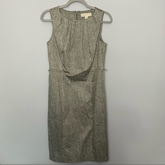 Women’s Michael Kors tan snakeskin printed sleeveless career dress size 8 - Picture 1 of 6